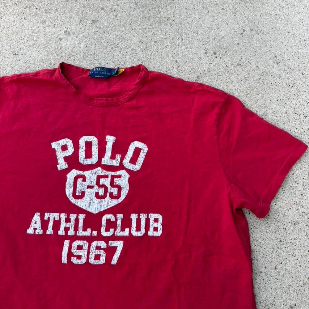 Polo athletic club red ralph lauren t shirt large